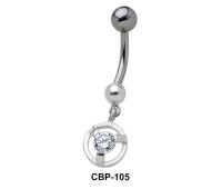 Stone Set Circular Belly Piercing CBP-105