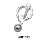 Stone Set Circular Belly Piercing CBP-106