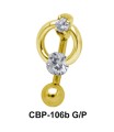 Stone Studded Circular Belly Piercing CBP-106b