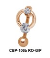 Stone Studded Circular Belly Piercing CBP-106b
