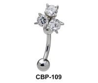 Triple Stone Belly Piercing CBP-109