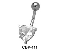 Hearty Stone Encrusted Belly CZ Crystal CBP-111