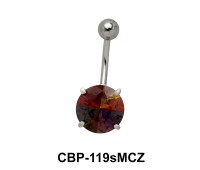 Multi Color CZ Belly Piercing CBP-119sMCZ