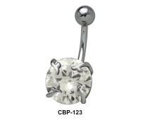 Prong Set Round Brilliant Belly CZ Crystal CBP-123