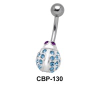 Stone Encrusted Ladybird Belly Piercing CBP-130