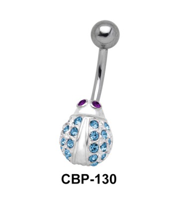 Stone Encrusted Ladybird Belly Piercing CBP-130