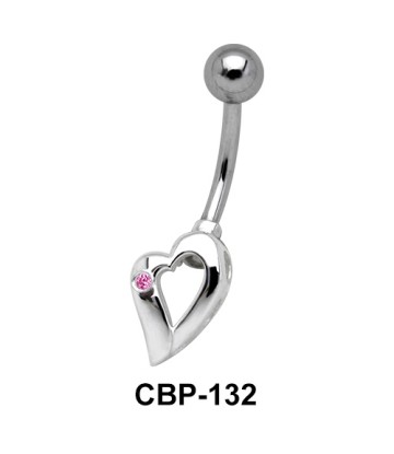 Heart Shaped Belly Piercing CBP-132