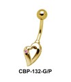 Heart Shaped Belly Piercing CBP-132