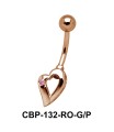 Heart Shaped Belly Piercing CBP-132