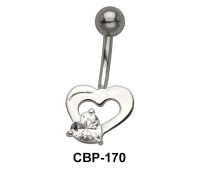 Heart Shaped Belly Piercing CBP-170