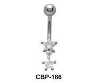 Double Star Shaped Belly Piercing CBP-186