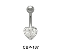 Heart Shaped Belly Piercing CBP-187