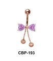 Bright Bow with Balls Belly Piercing CBP-193