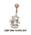 Round Shaped with CZ Belly Piercing CBP-200