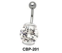 Round Shaped with CZ Belly Piercing CBP-201