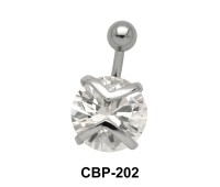 Round Shaped with CZ Belly Piercing CBP-202