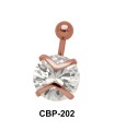 Round Shaped with CZ Belly Piercing CBP-202