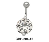 Round Brilliant Prong Set Belly CZ Crystal CBP-204-12