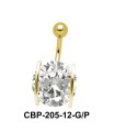 Prong Set Round Brilliant Belly CZ Crystal CBP-205