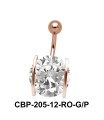 Prong Set Round Brilliant Belly CZ Crystal CBP-205