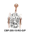 Prong Set Round Brilliant Belly CZ Crystal CBP-205