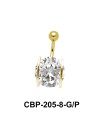 Prong Set Round Brilliant Belly CZ Crystal CBP-205