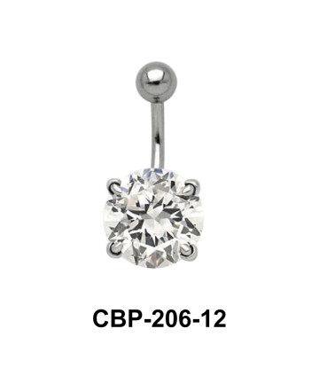 Round Brilliant Prong Set Belly CZ Crystal CBP-206-12