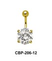 Round Brilliant Prong Set Belly CZ Crystal CBP-206-12