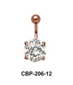Round Brilliant Prong Set Belly CZ Crystal CBP-206-12