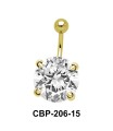 Round Brilliant Prong Set Belly CZ Crystal CBP-206-15