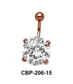 Round Brilliant Prong Set Belly CZ Crystal CBP-206-15
