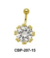 Flower Designed Belly CZ Crystal CBP-207-15