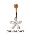 Floral Belly CZ Crystal CBP-23