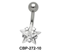 Star Patterned CZ Set Belly Crystal CBP-272-10
