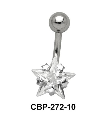 Star Patterned CZ Set Belly Crystal CBP-272-10