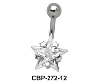 Star Patterned CZ Set Belly Crystal CBP-272-12