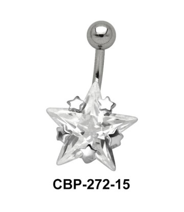 Star Patterned CZ Set Belly Crystal CBP-272