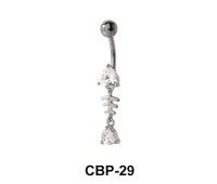 Fish Bone Belly Piercing CBP-29