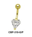 Diamond Stone Set Belly CZ Crystal CBP-310