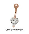 Diamond Stone Set Belly CZ Crystal CBP-310