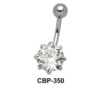 Flower Belly CZ Crystal CBP-350