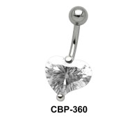 Heart Shaped Belly Piercing CBP-360