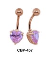 Heart CZ Belly Piercing CBP-457