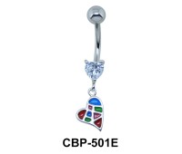 Hearts Dangling Belly Piercing CBP-501E
