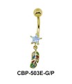 Leaf Dangling Belly Piercing CBP-503E