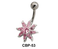 Flower Stone Set Belly Rings CBP-53