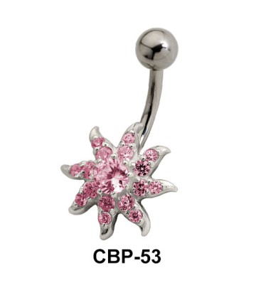 Flower Stone Set Belly Rings CBP-53