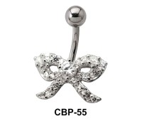 Bow Designed Stone Set Belly Piercing CBP-55