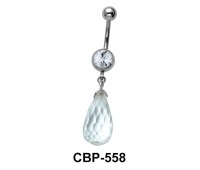 Dual Stone Dangler Belly Piercing CBP-558