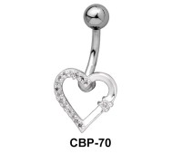 Stone Encrusted Belly Piercing CBP-70